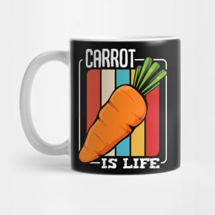 Carrots - Carrot Is Life - Retro Style Vegetable Vintage Mug